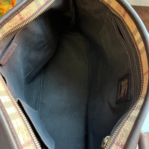 🔹️ BURBERRY🔹️ Vintage shoulder BAG (REPLACEMENT STRAPS) ✨️🤎 - Picture 8 of 14